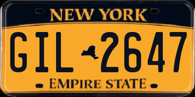 NY license plate GIL2647
