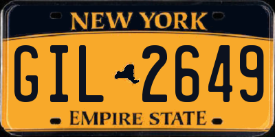 NY license plate GIL2649