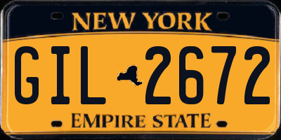 NY license plate GIL2672