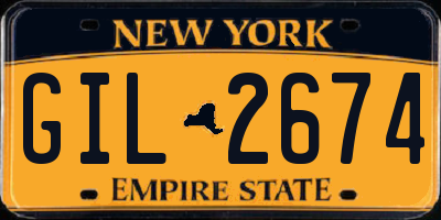NY license plate GIL2674