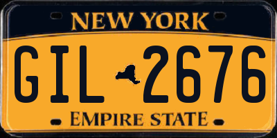 NY license plate GIL2676