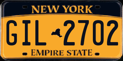 NY license plate GIL2702