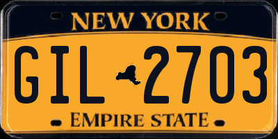 NY license plate GIL2703