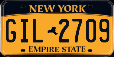 NY license plate GIL2709
