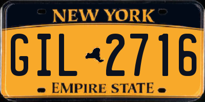 NY license plate GIL2716