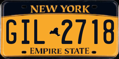 NY license plate GIL2718