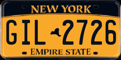 NY license plate GIL2726