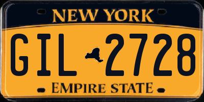NY license plate GIL2728