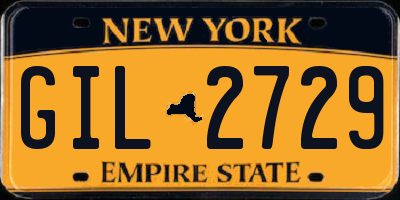 NY license plate GIL2729