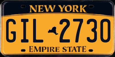 NY license plate GIL2730