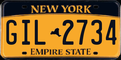 NY license plate GIL2734