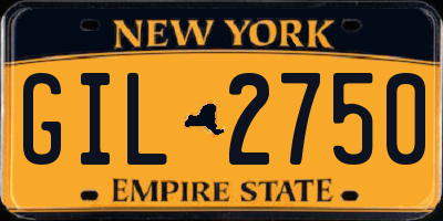 NY license plate GIL2750