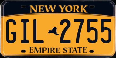 NY license plate GIL2755