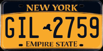 NY license plate GIL2759