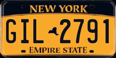 NY license plate GIL2791