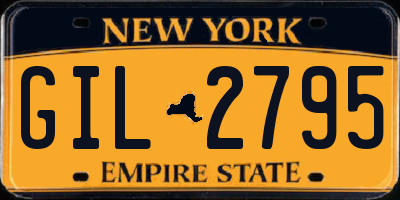 NY license plate GIL2795