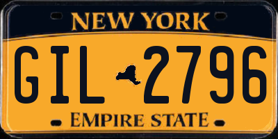 NY license plate GIL2796