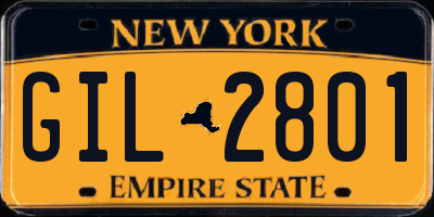 NY license plate GIL2801