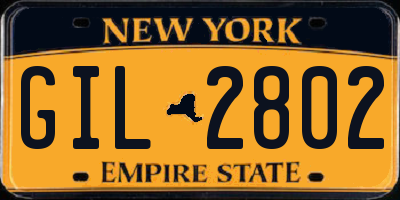 NY license plate GIL2802