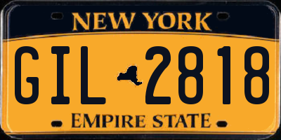 NY license plate GIL2818