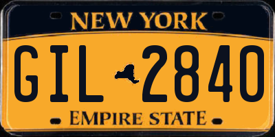 NY license plate GIL2840