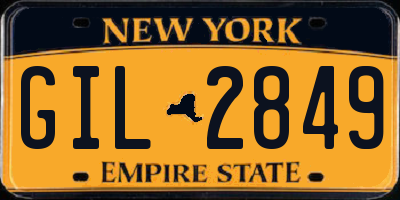 NY license plate GIL2849
