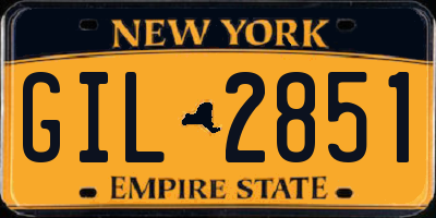 NY license plate GIL2851