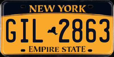 NY license plate GIL2863