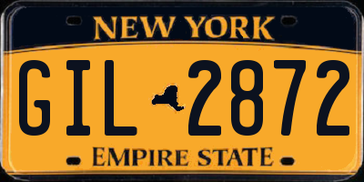 NY license plate GIL2872