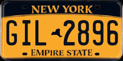 NY license plate GIL2896