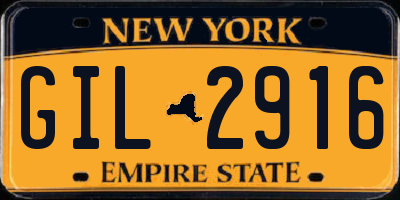 NY license plate GIL2916