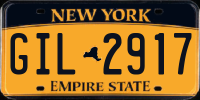 NY license plate GIL2917