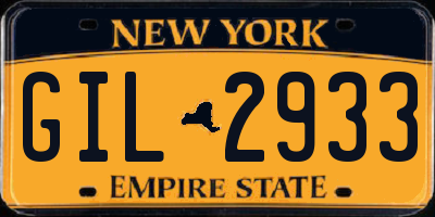 NY license plate GIL2933