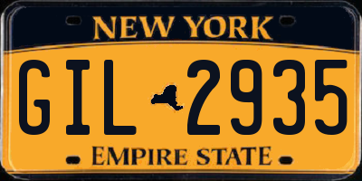 NY license plate GIL2935
