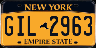 NY license plate GIL2963