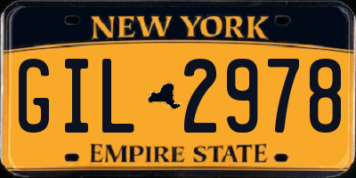 NY license plate GIL2978