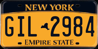NY license plate GIL2984