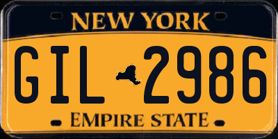 NY license plate GIL2986