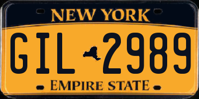 NY license plate GIL2989