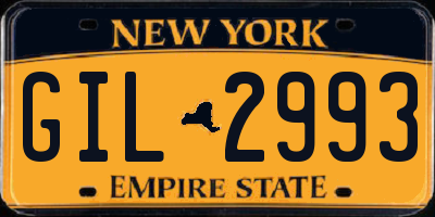 NY license plate GIL2993