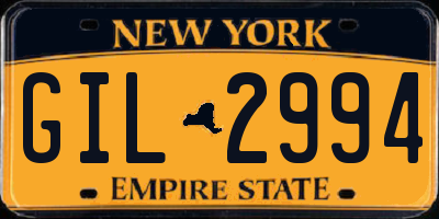 NY license plate GIL2994