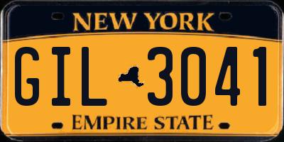 NY license plate GIL3041