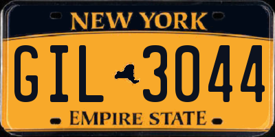 NY license plate GIL3044