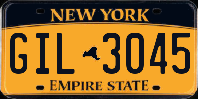 NY license plate GIL3045