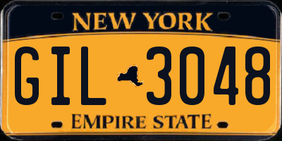 NY license plate GIL3048
