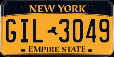 NY license plate GIL3049