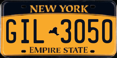 NY license plate GIL3050