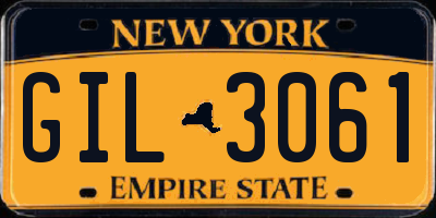 NY license plate GIL3061