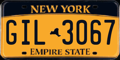 NY license plate GIL3067