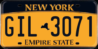 NY license plate GIL3071